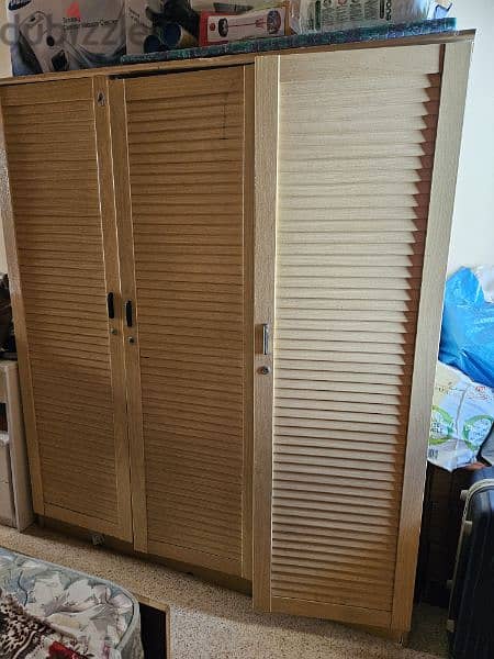 3 door wooden cupboard for sale 1