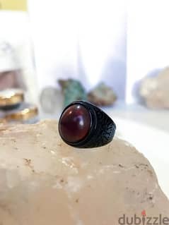 الكهرمان خاتم (Amber Gemstone Ring)