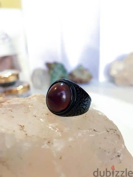 الكهرمان خاتم (Amber Gemstone Ring) 0