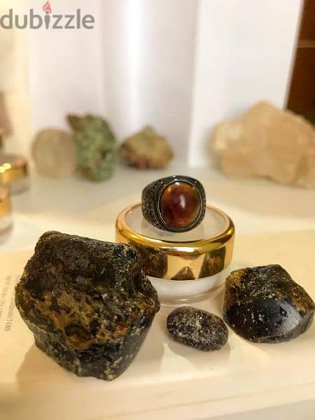 الكهرمان خاتم (Amber Gemstone Ring) 1