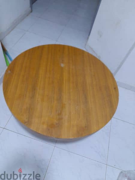 wooden with steel frame center table 3