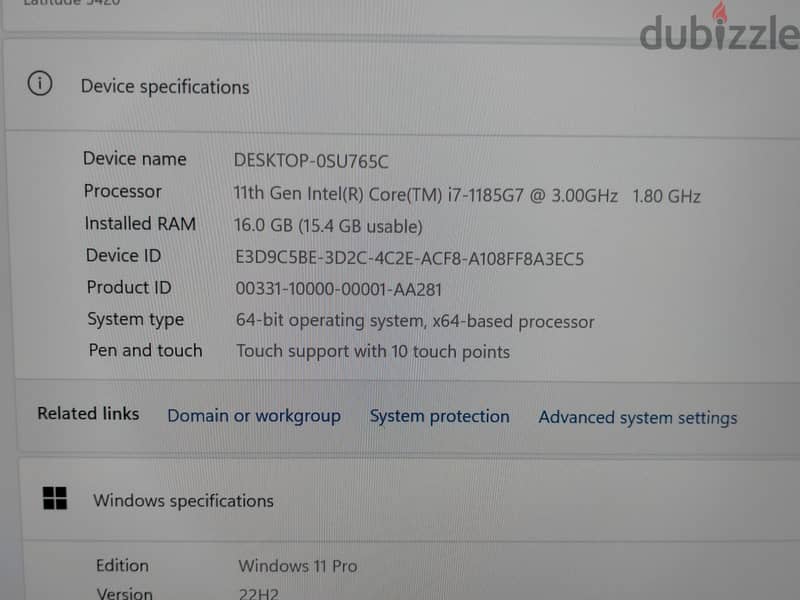 DELL TOUCH SCREEN 11th GENERATION CORE I7 16GB RAM 512GB SSD 14 INCH T 5