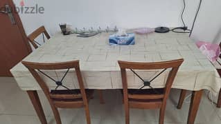 bed double coat, dining table with chair 0