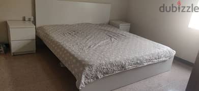 IKEA MALM Bed set, Chandelier and Mattress