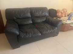 Black Leather Sofa