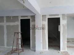 Room and falt partition gypsum board and painting