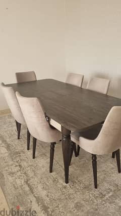 dining set (table and chair) for 6 person