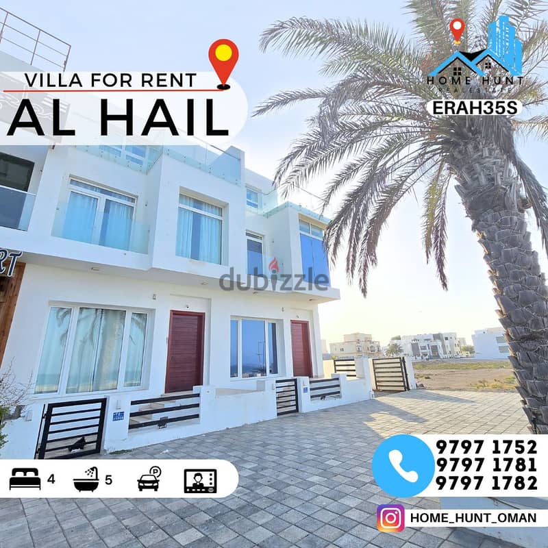 AL HAIL NORTH | MODERN 4BR BEACH FRONT VILLA FOR RENT 0