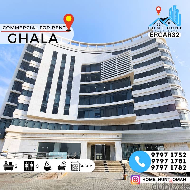 GHALA | 330 SQM BEAUTIFUL OFFICE SPACE IN PRIME LOCATION FOR RENT 0