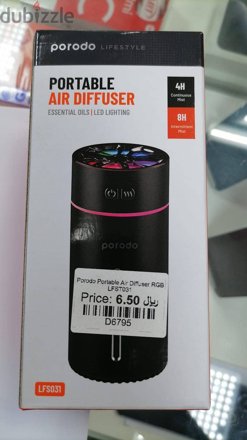 Porodo Portable Air Diffuser RGB LFST031 0