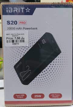 IBRIT - S20 Pro Powerbank 20000mAh