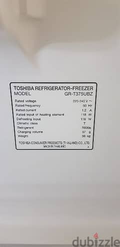 Toshiba Refrigerator Freezer