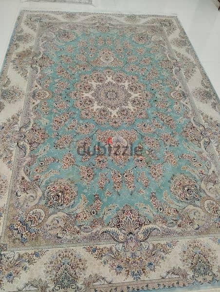 genuine silk carpet. " 1