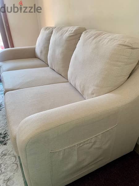 3PC Off White Sofa set 1