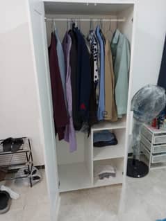 Ikea White Wardrobe: 190cm*80cm (double door)