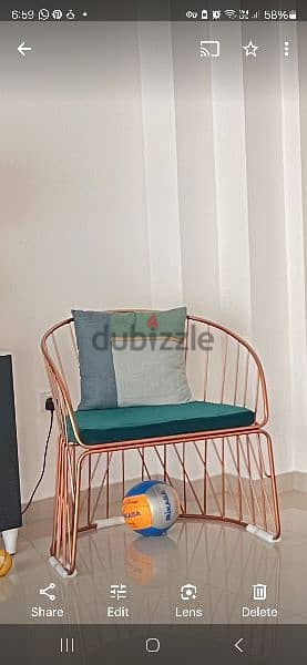 Rose Gold Metal Chairs 1