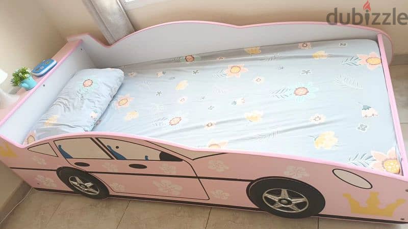 سرير اطفال ممتاز - الحاله ممتازه - kids Bed - Pink color - excellent 4