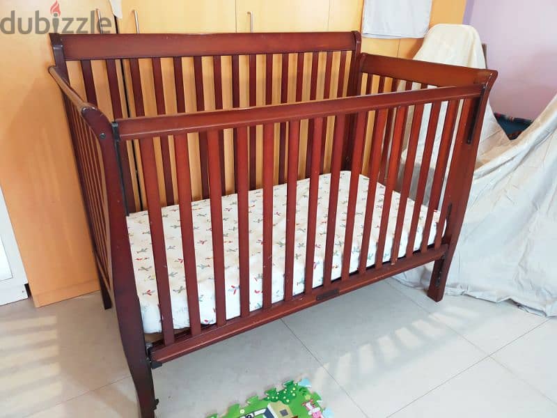 Sturdy Wooden Crib/ Cot 1