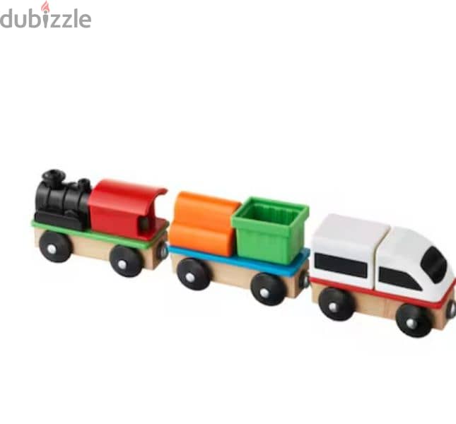 wooden train set and accessories from Ikea 4