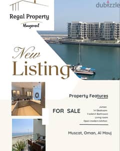 Don’t miss this Property in Juman apartment 1+1 BHK sea view