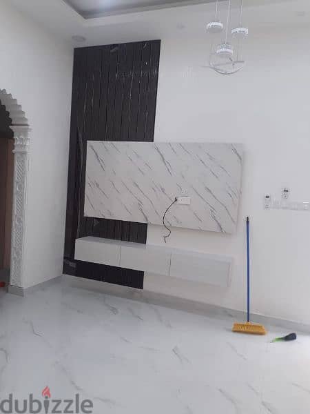 gypsum board. PVC panel work. gypsum wall partition. TV wall design 3