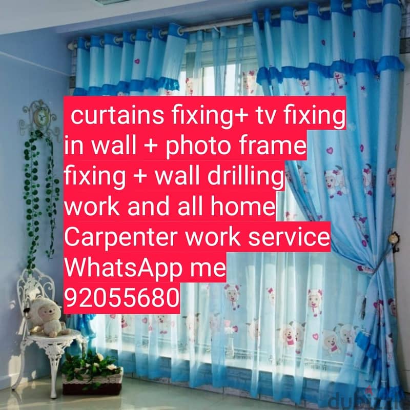 curtain/TV/photo fix in wall/IKEA fix,carpenter work/drilling work/etc 4