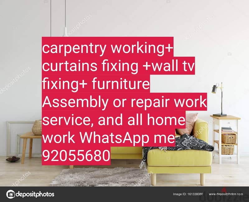 curtain/TV/photo fix in wall/IKEA fix,carpenter work/drilling work/etc 5