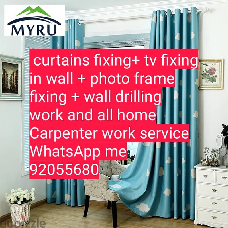 curtain/TV/photo fix in wall/IKEA fix,carpenter work/drilling work/etc 6