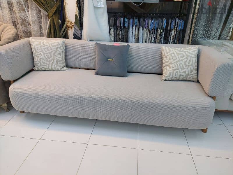 New 3 seater sofa without delivery 1 piece 80 rial 1