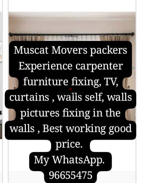 Best carpenter fixing curtains furniture TV etc 0