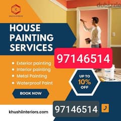 house villa building flat paint services provided w/call. 97146514