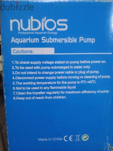 Aquarium submersible pump for aquarium. Water proof 1