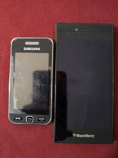 blackberry and samsung phone