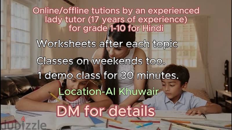 Online/offline classes for Hindi,Maths,Science 1