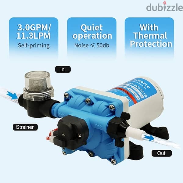 water pump DC for RV CARAVAN مضخة ماء لل كرفان التخييم 2