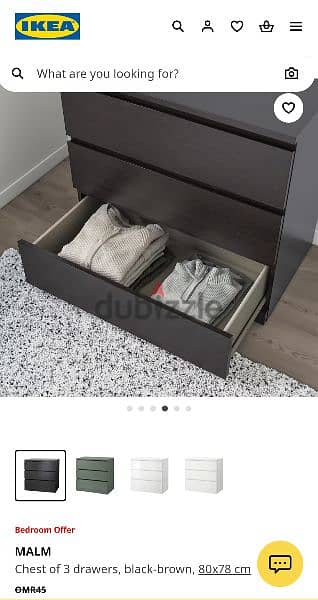 IKEA MALM 3 DRAWER SET IN BLACK BROWN 3