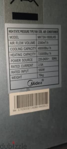 mida air conditioner duckt central AC like new 8