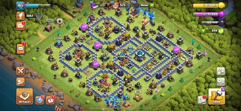 clash of clans town hall 13 half maxed 0