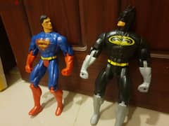 Superman and Batman figures