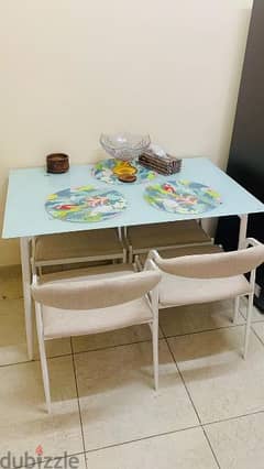 Dining table with 4 durable chairs