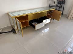 Used mirror design TV table