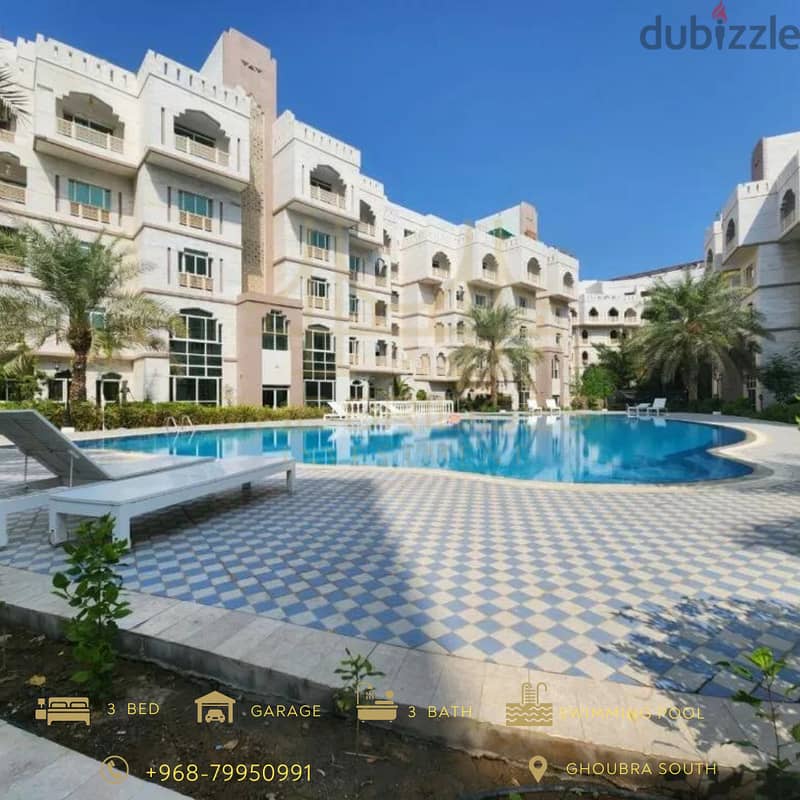 Beautiful 3+1 BR Apartment Available for Rent in al Ghubrah South 0