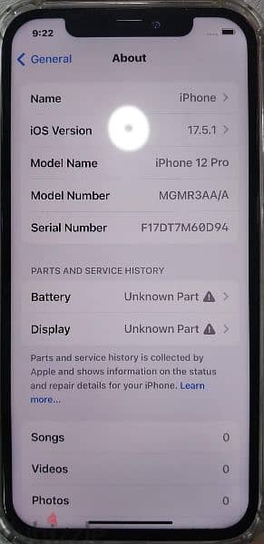 iphone 12 pro -256gb 8