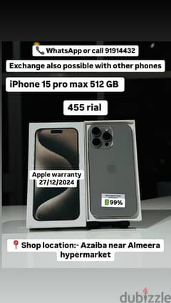 iPhone 15 pro max 512 GB very good condition