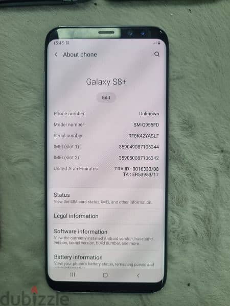 Samsung Galexy S8+ / 64 GB / RAM 4 GB 6