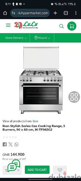 ikon 5 burner cooking range as new for sale 3