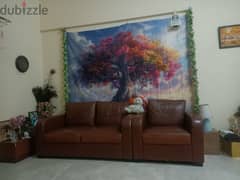 5 Seater leather sofa set 0