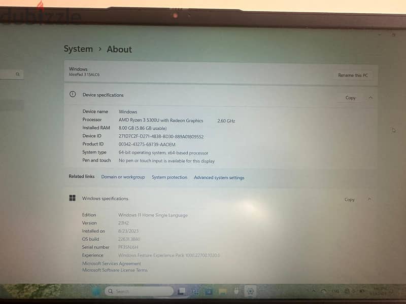 Lenovo IdeaPad 3 256GB 8GB RAM (English and Turkish keyboard)FINAL P 7