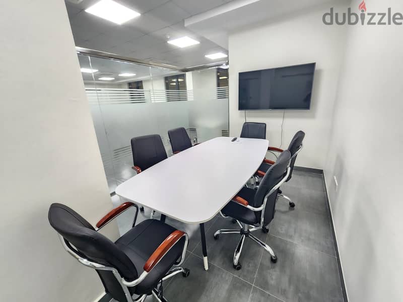 Furnished Office in Brand New Bldg. FOR RENT in Bousher Al Maha st. 5