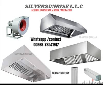 stainless steel kitchen hood